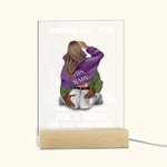 Personalizzato fastidioso l'un l'altro Letto accogliente Placca acrilica Luce notturna con nomi Decorazione da scrivania Regalo di San Valentino per la coppia