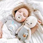 Personlig 100% bomull söt kanin baby onesie med text för den första påskgåvan för baby ny mamma