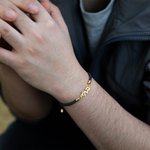 Personalizado único hebreo Cordón Pulsera ajustable con nombre Cumpleaños Bat Mitzvah Regalo para Mujeres Hombres