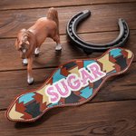 Personalised Horse Noseband with Name Leather Bridle Equipment Gift for Horse Lover Equestrian