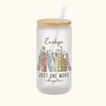 Personalisierte Blume Buch Design 20oz Frost Glas Becher mit Namen und Text Geschenk für Buchliebhaber