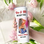 Gobelet personnalisé en acier inoxydable 20oz avec noms Cadeau d'anniversaire de St-Valentin pour couple