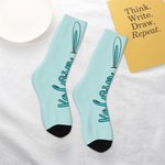 Personalized Multicolor Rabbit Bunny Ears Soft Children Socks with Name Children's Day Easter Gift for Children