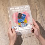 Personalised Line Heart It's Not That I'm Horny All the Time Acrylic Night Light Plaque Desk Decoration Valentine's Day Gift for Couples