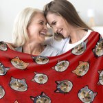 Retrato personalizado de perro y gato Manta suave Regalo de cumpleaños para el dueño de una mascota