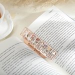 Marcapáginas de metal personalizado Nana's Garden Birth Flower con nombre ahuecado Regalo de cumpleaños para el Día de la Madre para la abuela madre a