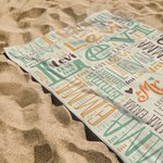 Personalisierte Multicolor Wort Wolke Super saugfähigen Strand Handtuch Valentinstag Geschenk für Paar