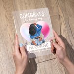 Personalized You Lucky Bastard Acrylic Night Light Plaque with Pink Heart Pattern Desk Decoration Valentine's Day Gift for Couples