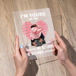 Personalizada I Am Yours No Returns Or Refunds LED Luz de Noche con Base de Madera Regalo de San Valentín para Pareja