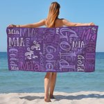 Personalisierte Multicolor Wort Wolke Super saugfähigen Strand Handtuch Valentinstag Geschenk für Paar