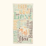 Personalisierte Multicolor Wort Wolke Super saugfähigen Strand Handtuch Valentinstag Geschenk für Paar