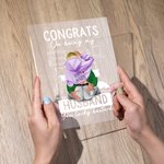 Esposo personalizado You Lucky Bastard Placa de luz nocturna de acrílico Decoración de escritorio Regalo de San Valentín para parejas