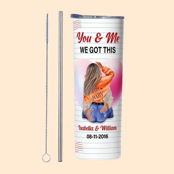 Gobelet personnalisé en acier inoxydable 20oz avec noms Cadeau d'anniversaire de St-Valentin pour couple