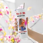 Gobelet personnalisé en acier inoxydable 20oz avec noms Cadeau d'anniversaire de St-Valentin pour couple