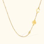 Personalisierte zierliche Sideway 1-6 Geburt Blume Birthstone Initial Halskette Muttertag Geburtstag Ruhestand Geschenk für sie