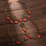 Personalisierte mittelalterliche Pferd Tack Pferd Gesicht Schmuck Antike Bronze Show Zaumzeug Stirnband mit Birthstone und Initial Geschenk für Pferde