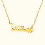 Personalised Wizard Broom Necklace with Name Gift for Her