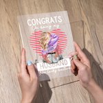 Personalized Congrats On Being My Husband Acrylic Night Light Plaque with Line Heart Pattern Desk Decoration Valentine's Day Gift for Couples