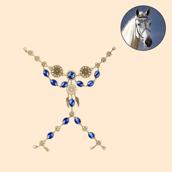 Personalisierte mittelalterliche Pferd Tack Pferd Gesicht Schmuck Antike Bronze Show Zaumzeug Stirnband mit Birthstone und Initial Geschenk für Pferde