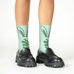 Personalized Multicolor Rabbit Bunny Ears Soft Children Socks with Name Children's Day Easter Gift for Children