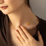 Personalisierte zierliche Sideway 1-6 Geburt Blume Birthstone Initial Halskette Muttertag Geburtstag Ruhestand Geschenk für sie