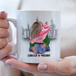 Henkilökohtainen tapasin sinut pidin sinusta rakastan sinua pidän sinut valkoinen keraaminen muki Ystävänpäivä vuosipäivä lahja pariskunnalle