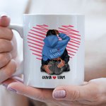 Personalised Line Heart I Love You I'm Keeping You White Ceramic Mug Valentine's Day Gift for Couple Lover