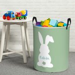 Personifierad söt kanin med kaninsvans Tvättförvaringskorg med stor kapacitet för leksaker, böcker och små föremål Påskpresent till barn
