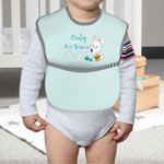 Henkilökohtainen ensimmäinen pääsiäispupu pääsiäismunat vedenpitävä vauvan ruokalappu, jossa on tasku säädettävä solmio sulkeminen Baby Shower lahja v