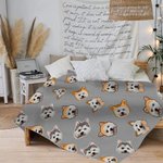 Retrato personalizado de perro y gato Manta suave Regalo de cumpleaños para el dueño de una mascota