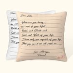 Taie d'oreiller personnalisée avec nom et texte pour la Saint-Valentin Cadeau d'anniversaire pour couple Famille