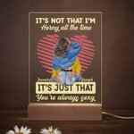 Personalised Line Heart It's Not That I'm Horny All the Time Acrylic Night Light Plaque Desk Decoration Valentine's Day Gift for Couples