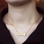 Personalised Wizard Broom Necklace with Name Gift for Her