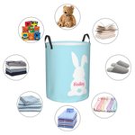 Personifierad söt kanin med kaninsvans Tvättförvaringskorg med stor kapacitet för leksaker, böcker och små föremål Påskpresent till barn