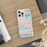 Henkilökohtainen värikäs sana pilvi iPhone tapauksessa nimi syntymäpäivä vuosipäivä lahja miehille tai naisille