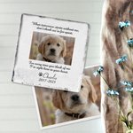 Gepersonaliseerde foto huisdier gedenksteen met naam staat bureau ornament huisdier verlies Gift
