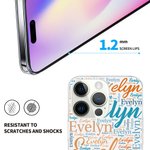 Henkilökohtainen värikäs sana pilvi iPhone tapauksessa nimi syntymäpäivä vuosipäivä lahja miehille tai naisille