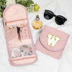 Trousse de voyage portable et pliable pour bijoux avec lettre Cadeau d'anniversaire de la Saint-Valentin pour les femmes