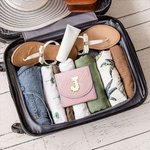 Trousse de voyage portable et pliable pour bijoux avec lettre Cadeau d'anniversaire de la Saint-Valentin pour les femmes