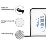 Set de 2 agarraderas personalizadas con nombre y texto para cocinero, amante de la repostería y jefe de cocina.