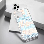 Henkilökohtainen värikäs sana pilvi iPhone tapauksessa nimi syntymäpäivä vuosipäivä lahja miehille tai naisille