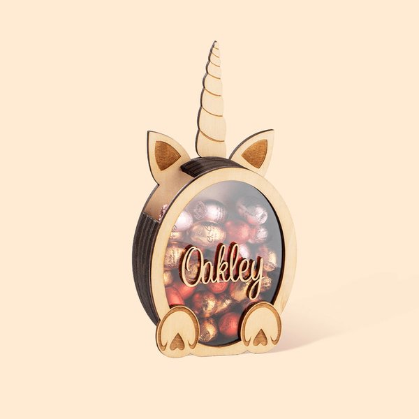 Tirelire de Pâques Modèle Lapin Licorne Dinosaure Décor Personnalisé avec Nom Cadeau de Pâques pour Enfant