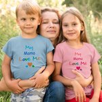Personalisierte Jemand liebt mich buntes Kind T-Shirt Baby Onesie mit Namen Geburtstag Baby Dusche Geschenk für Baby Kinder