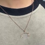 Personalisierte Hund Katze Ohren Umriss Halskette Zeichnung Anhänger Schmuck Geburtstag Geschenk für Tierliebhaber Besitzer