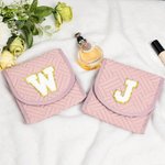 Trousse de voyage portable et pliable pour bijoux avec lettre Cadeau d'anniversaire de la Saint-Valentin pour les femmes