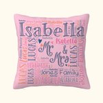 Personalisierte Multicolor Wort Wolke Signatur Stil werfen Kissen Abdeckung Valentinstag Hochzeit Geschenk für Paar