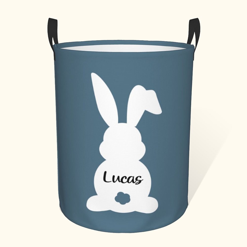 Personalizzato Cute Rabbit Bunny Tail Laundry Storage Basket Organizzatore di grande capacità per giocattoli libri piccoli oggetti Regalo di Pasqua pe