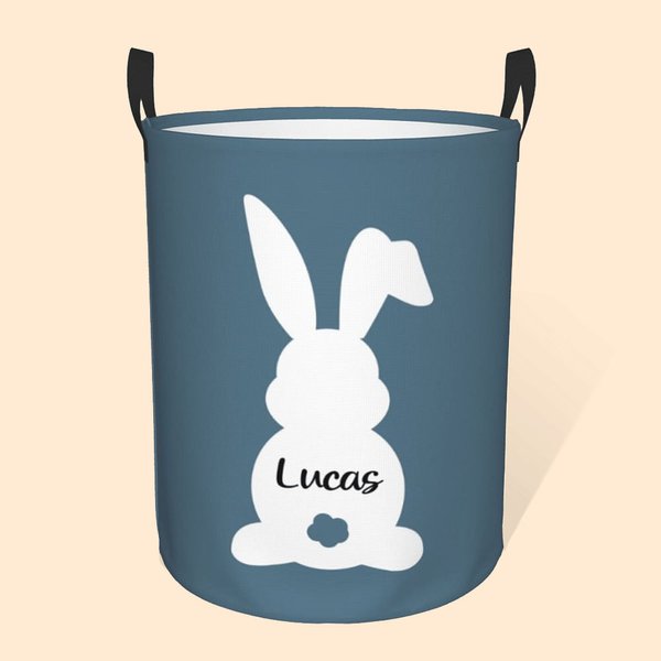 Personifierad söt kanin med kaninsvans Tvättförvaringskorg med stor kapacitet för leksaker, böcker och små föremål Påskpresent till barn