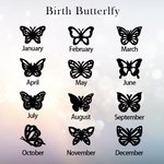 Personalisierte zierliche hohle Geburt Schmetterling Halskette mit Namen Geburtstag Geschenk für sie