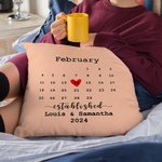 Cuscino personalizzato per la data del matrimonio con il nome della coppia Regalo di San Valentino per l'anniversario della coppia